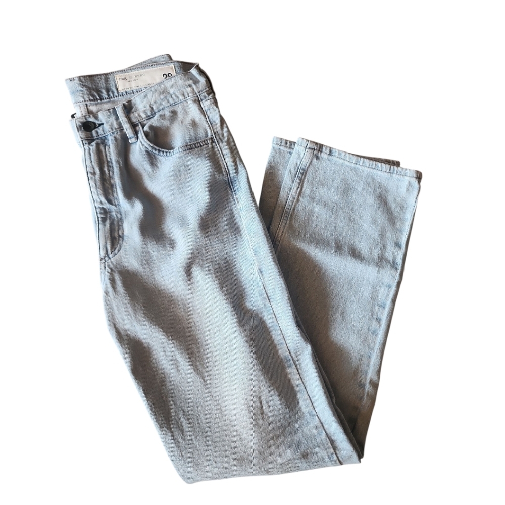 Rag & Bone Light Wash Jeans | Timeless Straight-Leg | Easy Everyday Fit - Picture 2 of 4